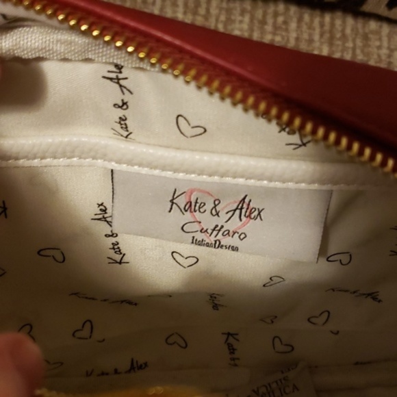 Red Quilted Chevron Crossbody Bag - Picture 7 of 7